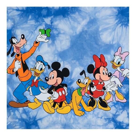 NWT Disney Parks Mickey Mouse n Friends Tie-Dye Celebration Crew Disneyland L - Picture 2 of 4